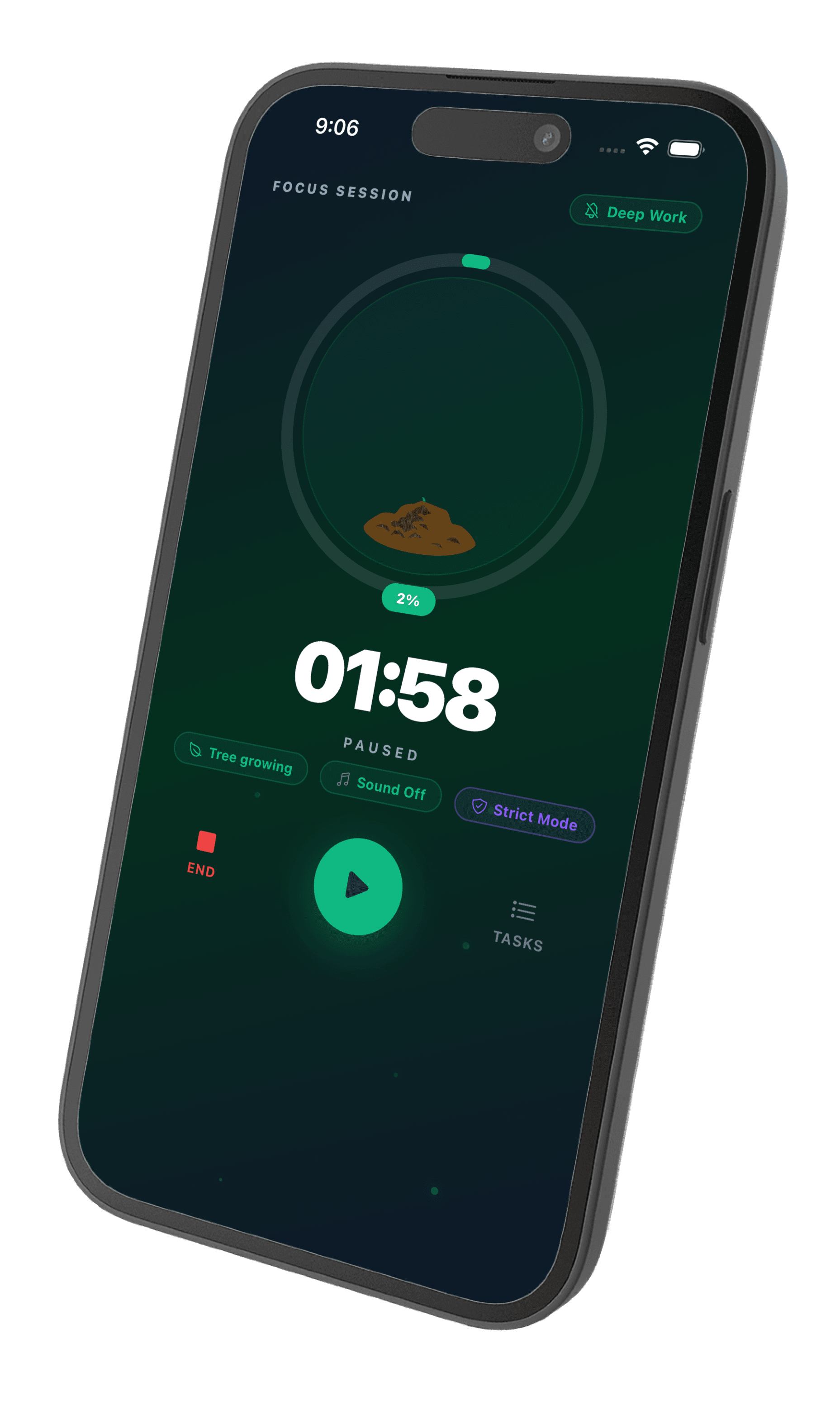 FocusPilot Focus Session on iPhone